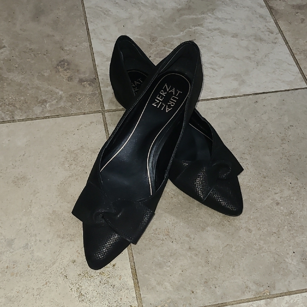 Naturalizer Black Textured Bow Flats NWOB - Picture 7 of 10